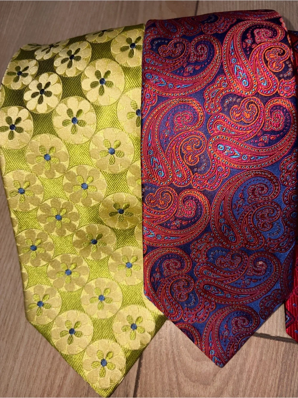 Ted Baker London Men’s Silk Tie Lot 4pc Paisley Floral Textured Designer Bundle